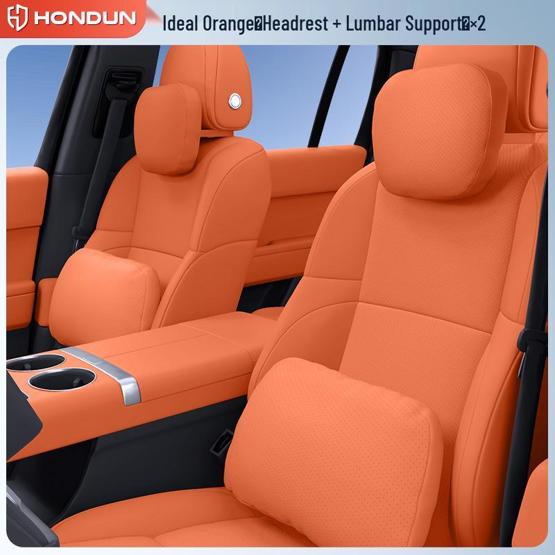 Ideal i8 Headrest & Lumbar Support Pillow - Essential Neck & Back Protection for Car Interiors