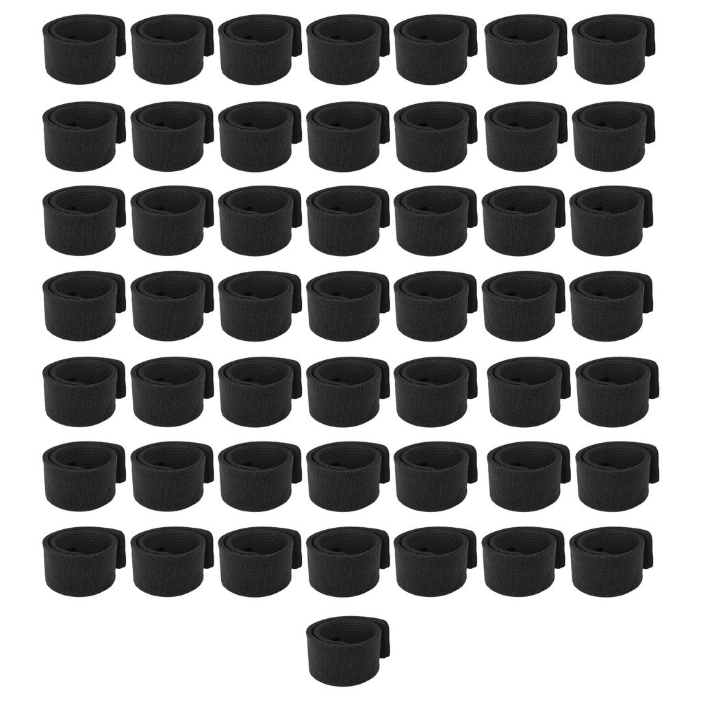 50 stk Fiskestenger Belte Elastiske Stropper Fiskeredskap Bånd Kabel Baitcasting Spinnstang