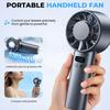 Handheld Mini Fan 5200mAh Battery Portable Rechargeable Fan with LED Display 100 Speed Turbo Fan for Beach Travel Vacation