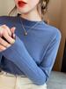 Women's 2024 New Style Semi-High Neck Knitted Sweater - Long-Sleeved Base Layer or Outerwear, Soft and Cozy.