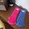 Y2K Soft Plush Finger Gloves  Anti-cold Mittens Personality Candy Color Gloves  Gifts