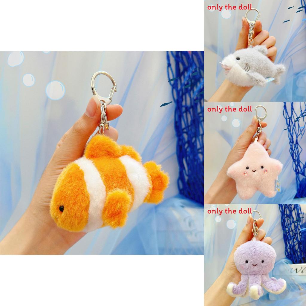 Krabben Seepferdchen Seesterne Plüsch Schlüsselanhänger Mit Drücken Erzeugt Geräusch Design Für Kinder Und Sammler