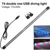 Aquarium Submersible LED Lighting USB Waterproof Mood Lamp for Fish Tank Home Decor Underwater Ambience