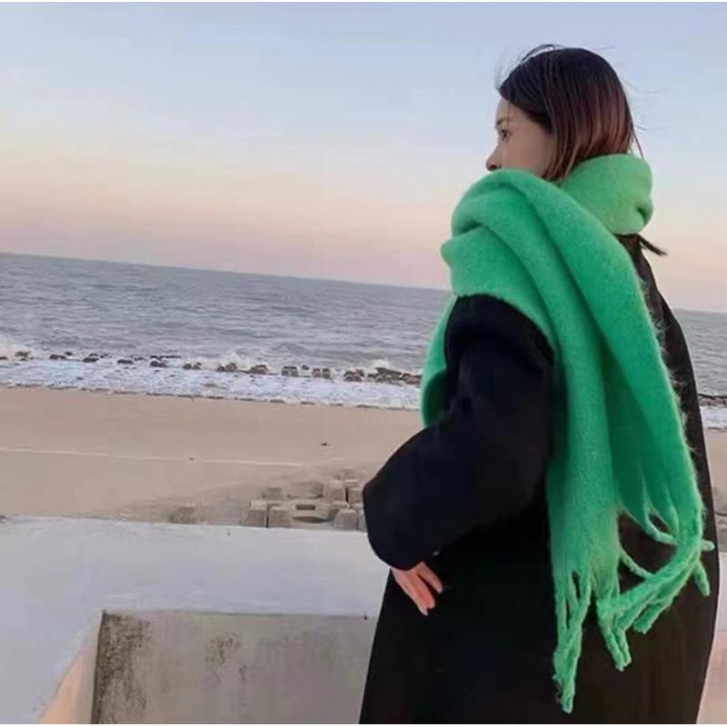 Scarf Women's Winter With Classic Plaid Thicken Student Long Shawl Lovers Neck Thicken to Keep Warm