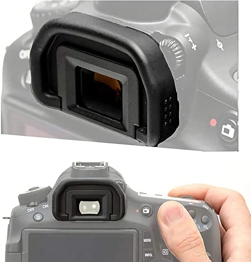 Set of 2 EB Compatible with Canon EOS DIGITAL 5D Mark 6D Mark EOS and Other Canon DSLR Includes a Hot Shoe Cover with a Spirit Eyepieces/Eyecups - II,