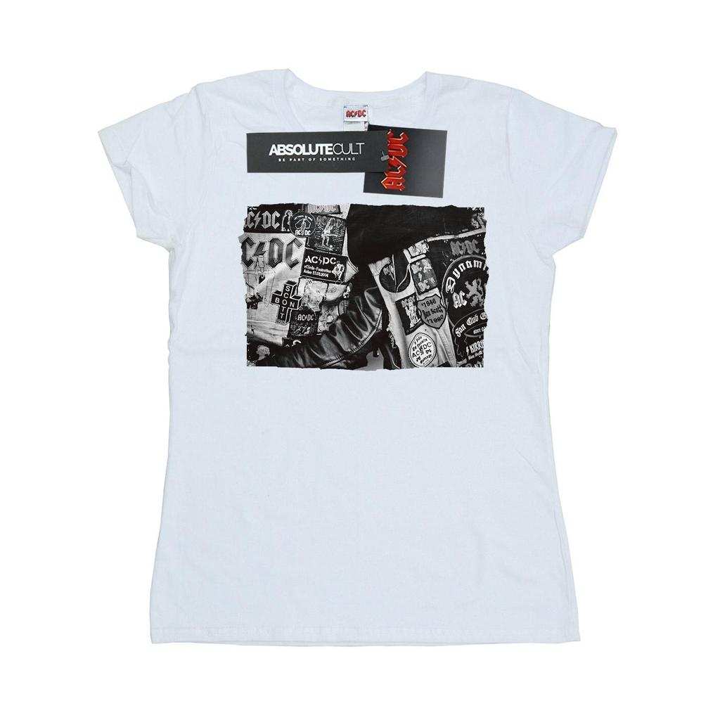 AC/DC Womens/Ladies Badges And Posters Collection Cotton T-Shirt