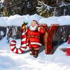 Christmas Santa Claus Stakes Xmas Garden Yard Signs Santa Claus Yard Art Outdoor Christmas Decorations for Lawn Door