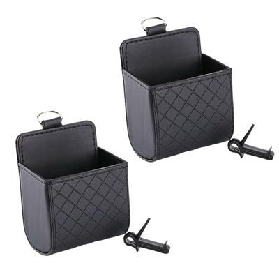 Senfu Car Accessory Storage Pocket, Car Storage Pocket, Car Storage Goods, Smartphone, Sunglasses, Easy Installation, Car Set of 2, Black