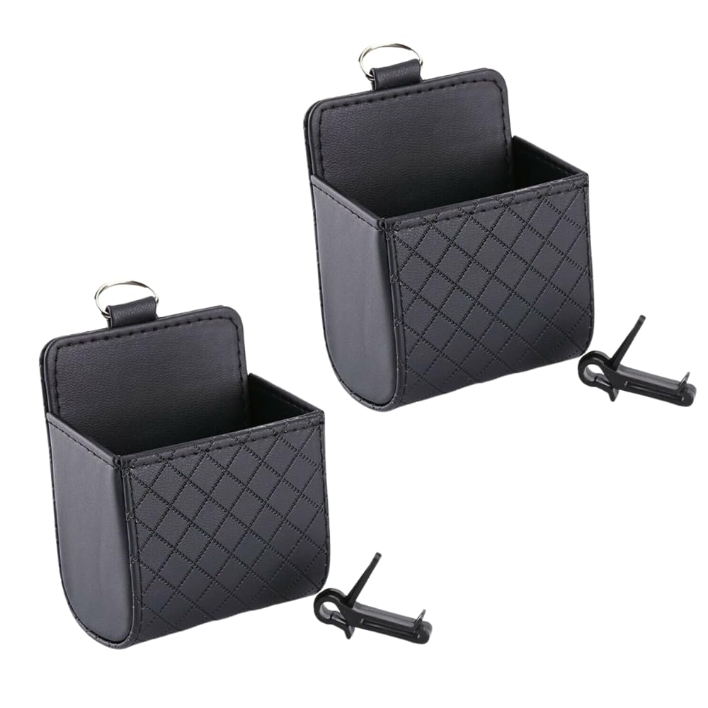 

Senfu Карман для хранения автомобильных аксессуаров, Карман для хранения в автомобиле, Товары для хранения в автомобиле, Смартфон, Солнцезащитные очки, Простая установка, Набор из 2 штук для автомобиля, Черный чёрный