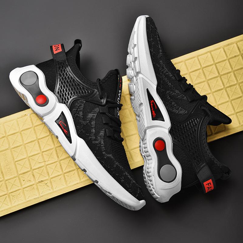 Mode Herrsneakers Enkla Herrars Fritidsskor Vår Utomhus Halkfria Herrskor Zapatos Para Hombres Andningsbara Herr Löparskor