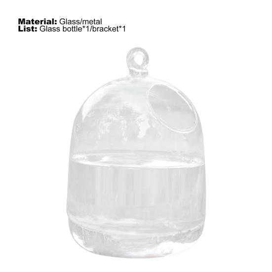 Vase Fishbowl Transparent Hanging Glass Creative Decor Fish Tank for Living Room