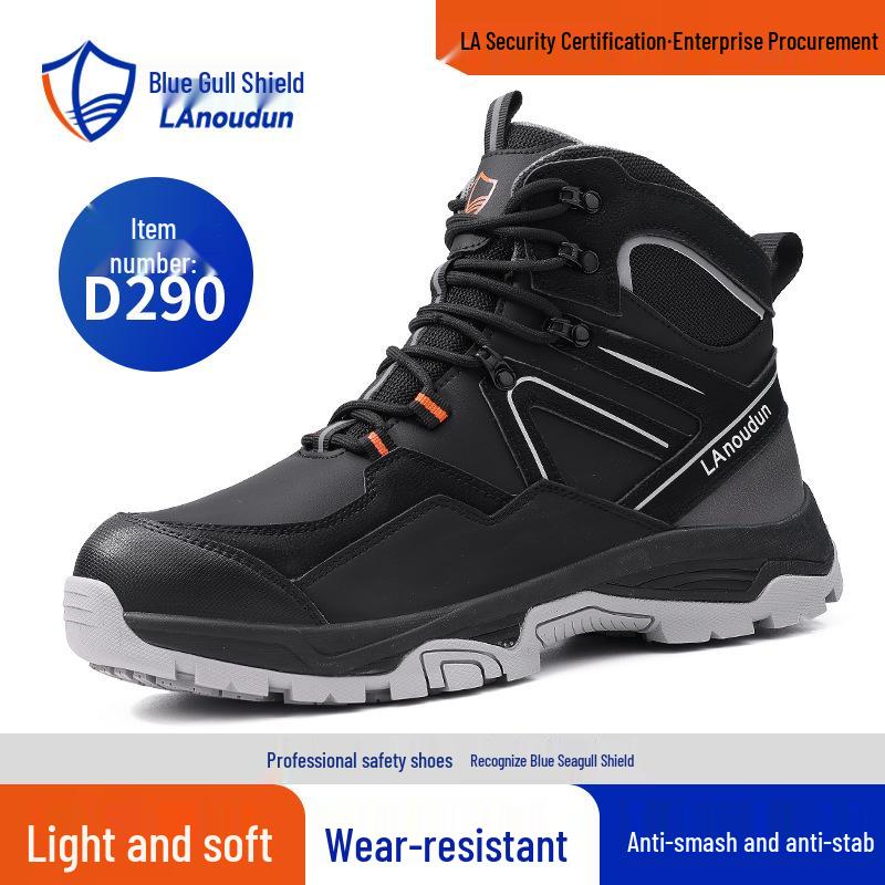 Blue Gull Shield Men's Low-Top Safety Shoes – Lightweight, Anti-Smash, Anti-Puncture, Wear-Resistant, Durable Work Footwear