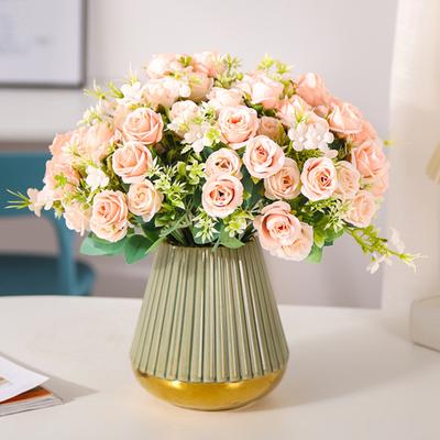 Künstliche Rose, 10 Gabeln, koreanischer Stil, exquisit, lebensecht, pflegeleicht, dekorativer Simulationsblumenstrauß