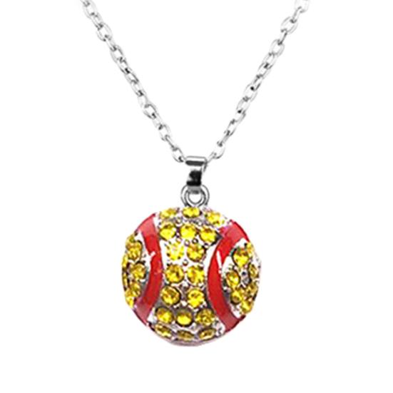 Unisex stras baschet rugby fotbal pandantiv lanț colier bijuterii cadou