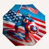 Captain America, Shield Automatic Opening and Closing Umbrella, Compact Travel Umbrella, Lightweight and Portable, Suitable for Beach Commut