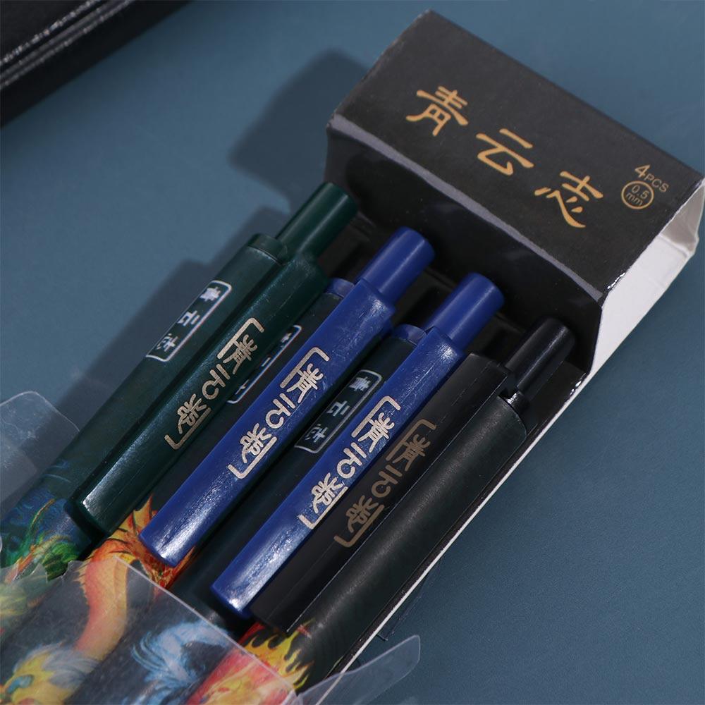 4pcs/set Chinese Ancient Style Neutral Pen Four Beasts Signature Pen Ancient Style Gel Pen Writing