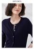 2023 Women's Fine-Spun Wool Cardigan: Round Neck, Lightweight, Spring & Summer Knit Top