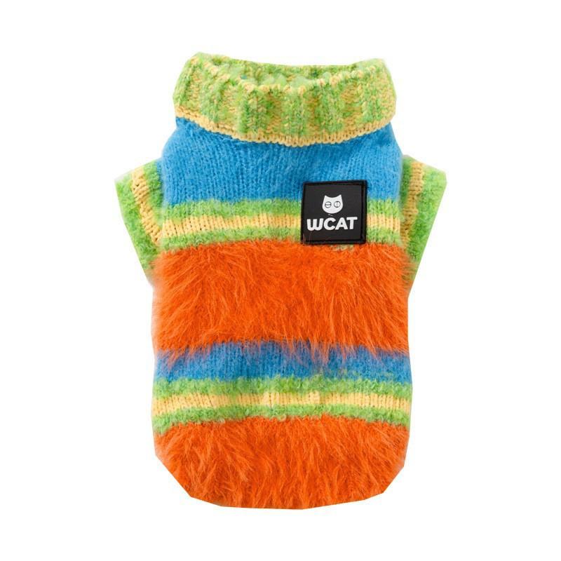Autumn/Winter Pet Knitted Striped Sweater, Two Leg Warm Teddy Base Sweater Puppy Clothes Dog Christmas Clothes