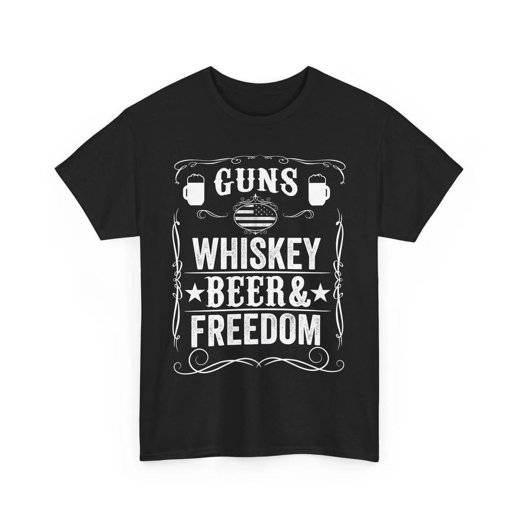 GUNS WHISKEY BEER AND FREEDOM TSHIRT | Responsible Firearms Owner Tee