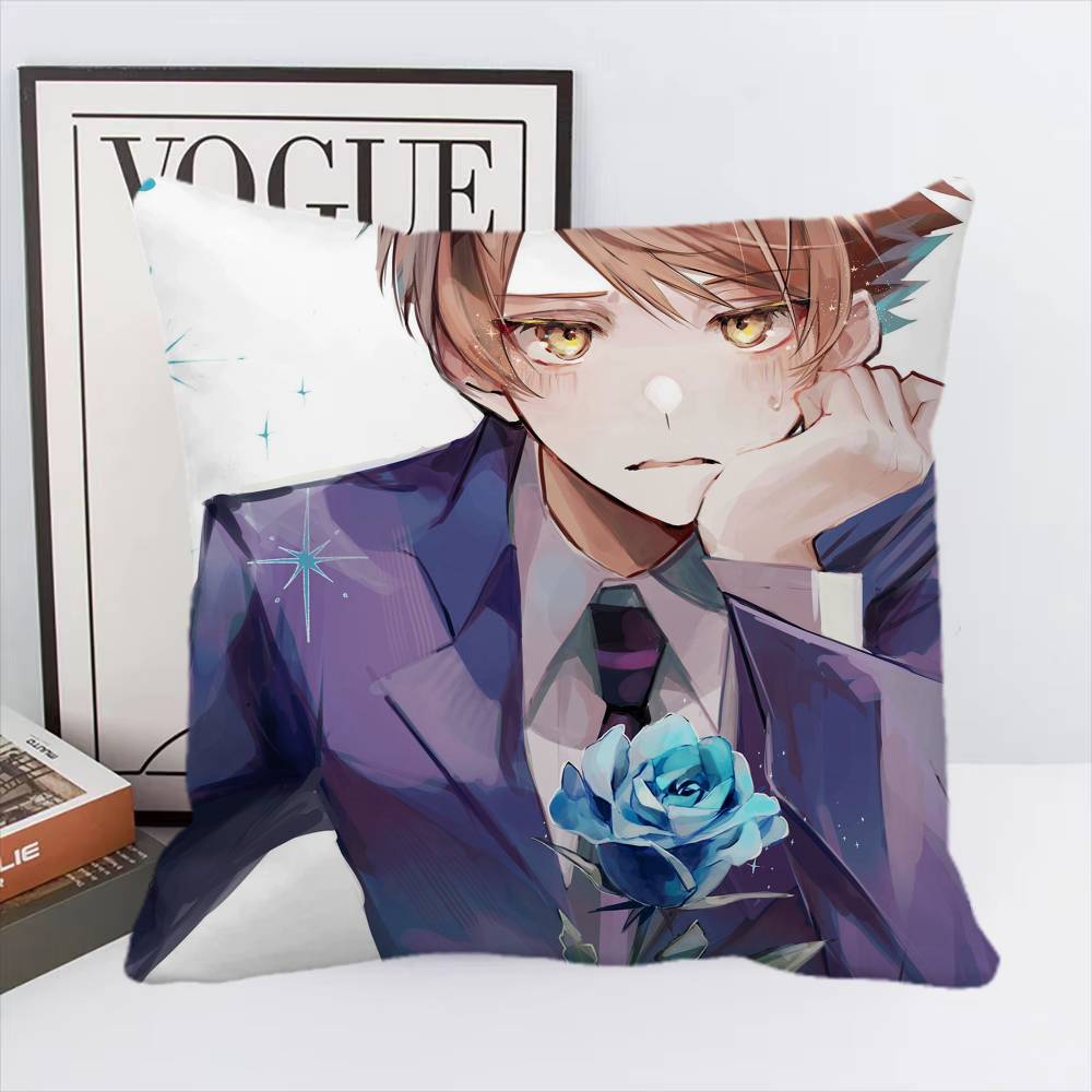 Anime Ouran High School Host Club Individual Pillow Case Square Pillow Bedroom Sofa Leisure Comfort Cushion Home Decoration