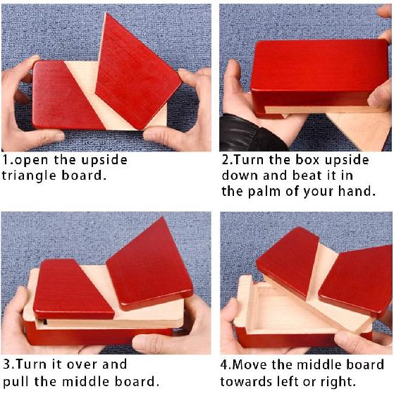 Impossible Box Puzzle Master with Secret Opening Mechanism and Drawer