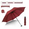 Extra-Large Automatic Black Men's Sunshade & Rain Umbrella - Sturdy, Foldable, Customizable with Thickened Design