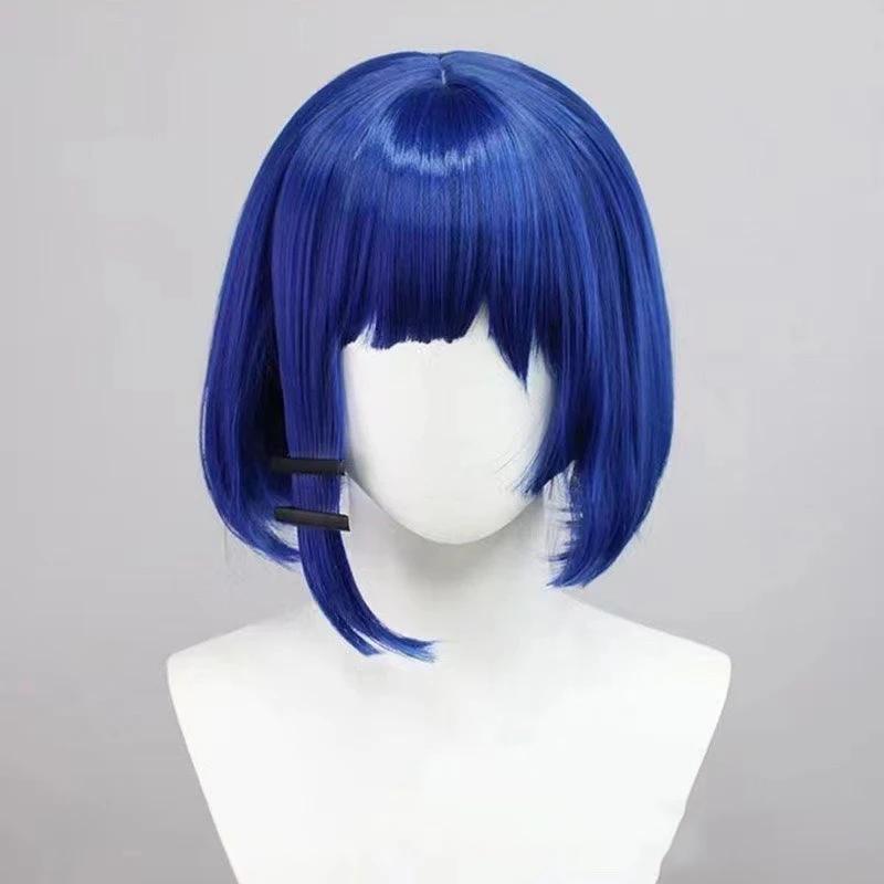 Lonely Rock Anime Cosplay Wig Ryo Yamada Blue Short Hair High-temperature Silk Simulated Hair Festival Party Appointment Wigs