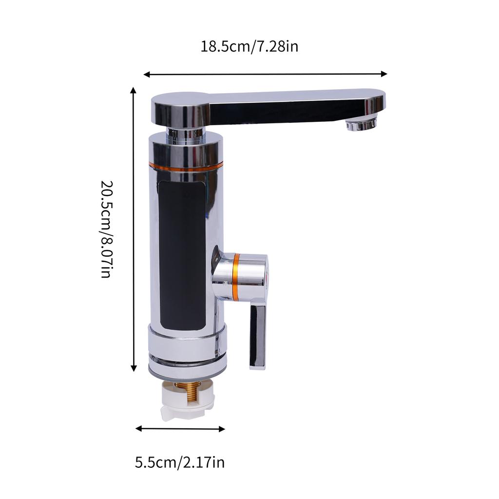 Instant Tankless Electric Water Heater Faucet, Electric Kitchen Bathroom Fast Heating Tap, LED Digital Display,110V