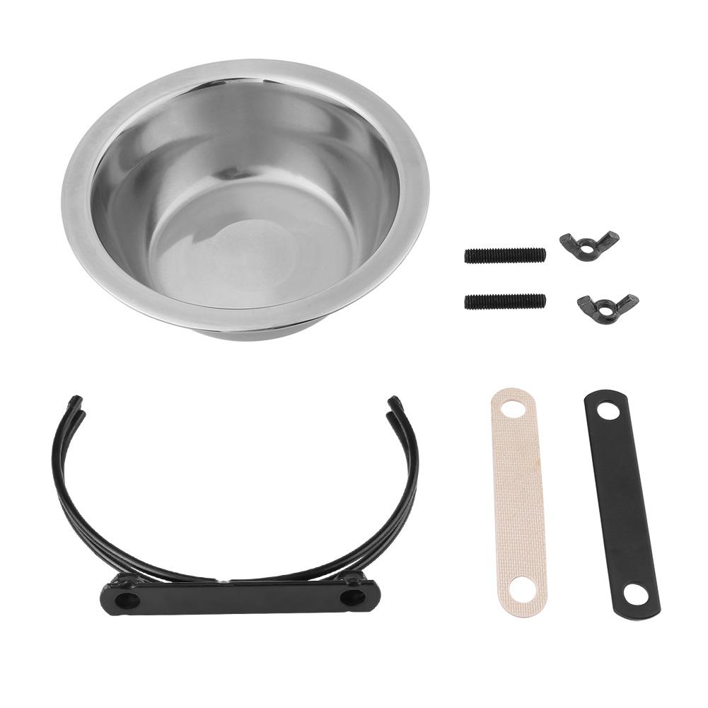 Dog Bowl Diner Dish Stainless Steel Hanging Pet Puppy Cat Food Water Feeder M