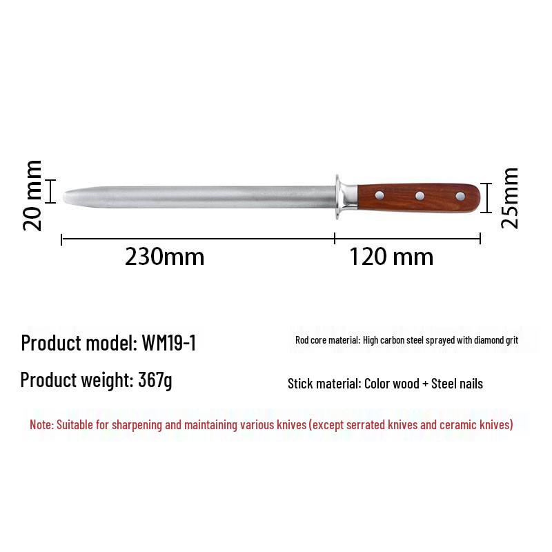 Spot Mini Multifunctional Diamond Whetstone with Color Wood Handle for Household Knife Sharpening