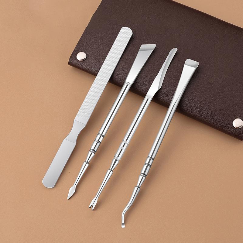 Maniküre Pediküre Messer aus Edelstahl zum Entfernen von abgestorbener Haut Schwielen Dicke Harte Nagelknipser Akne Werkzeugset