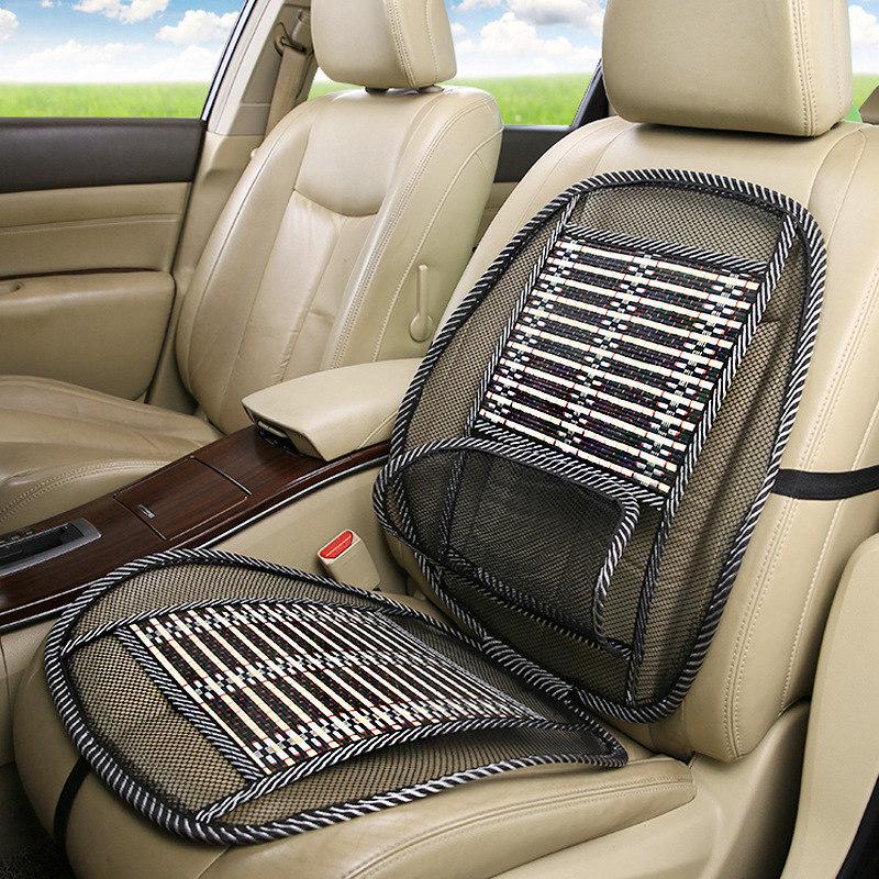 Coussin de Support Lombaire Universel en Soie Glacée - Respirant, Coussin de Siège Frais pour Voiture