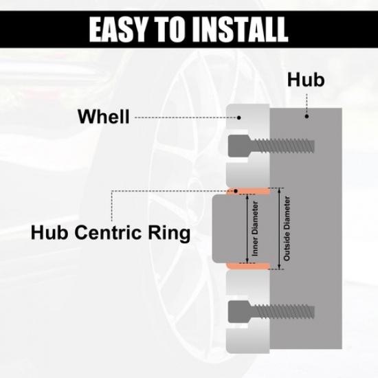 4pcs Plastic 67.1mm to 56.1mm Car Hub Centric Rings Wheel Bore Center Spacer