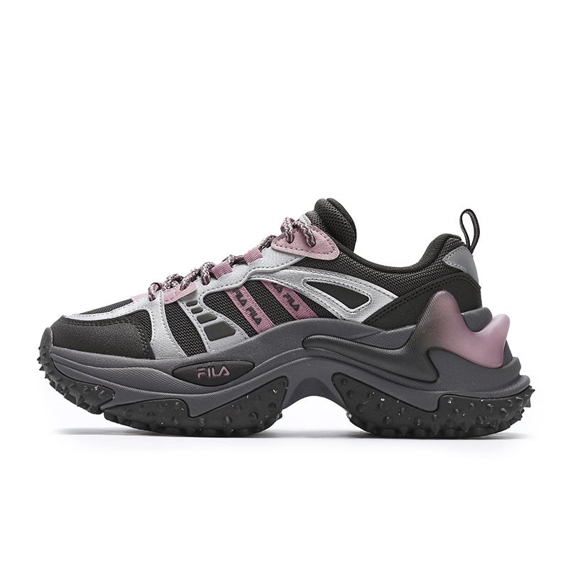 New FILA SOFIA 3 Abrasion Resistant Coverage Low Top Running Shoes Women's Jasper Black/Silverware Gray F12W442104FBS