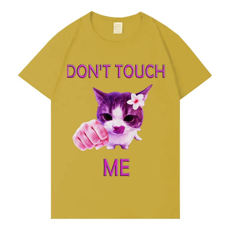 Funny Cat Harajuku Tshirts Unisex Short Sleeve Casual Punk Comfort Unisexs Aesthetic Oversized Clothing Loose Tee Shirt Teenagers