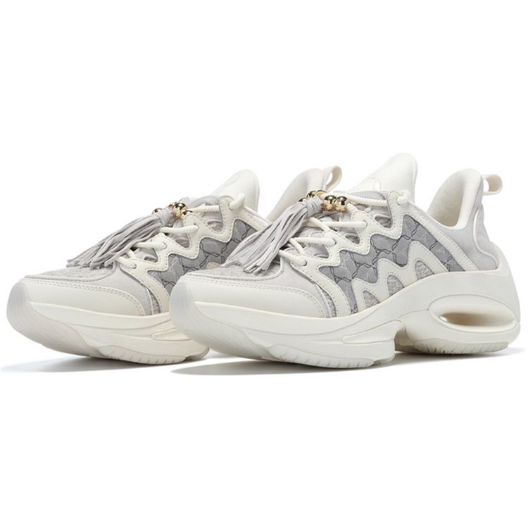 Li-Ning 1990 Heart Dance Lightweight Rebound Low-Top Sports Casual Shoes Women Sneakers Off-White ALJS080-1