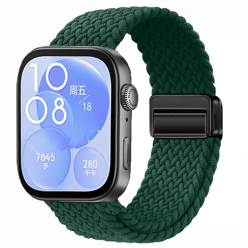 Nylon Braided Strap for Huawei Watch Fit 3/4/4 Pro Magnetic Adjustable Comfortable Band for Huawei Watch Fit 4/3 Bracelet Belt