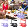 Foldable Drink Carrier 6 Bottles Beer Bottle Carrier with Handle Reusable Beer Collector Drink Container for Picnic BBQ Catering