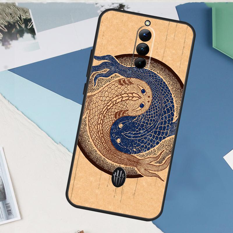 Yin Yang Koi For Nubia Red Magic 10 Pro Plus 6 7 Pro 6S 7S 5G 6R RedMagic 9 8 8S 9S Pro Plus Phone Case