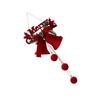Nordic Flocked Bells Christmas Ornament Christmas Ball Hanging Pendant Christmas Tree Decorations for Home Decoration