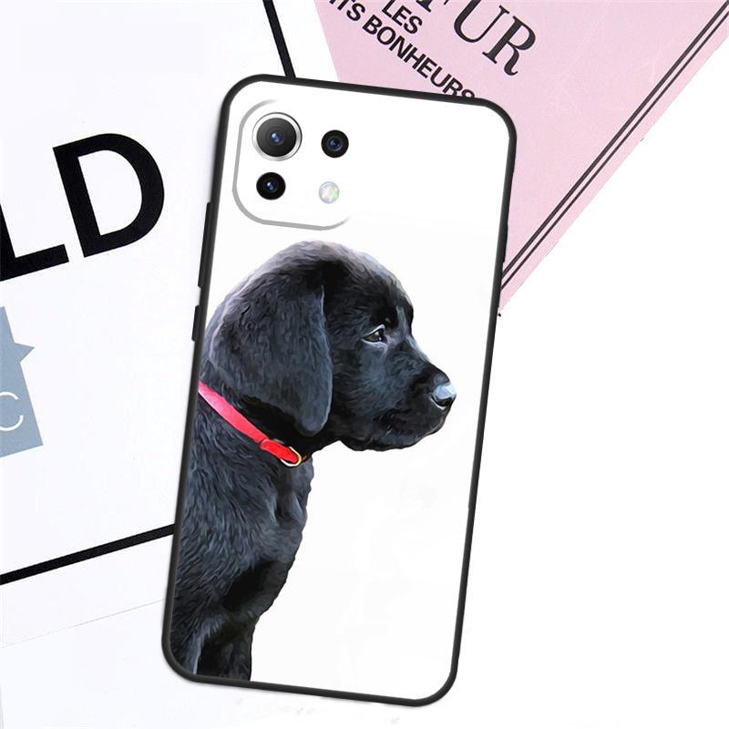Black Labrador Dog Case For POCO M6 Pro X6 X3 X4 X5 F3 F4 F5 M5s Xiaomi 13 14 13T Pro 11T 12T 12 Lite Cover