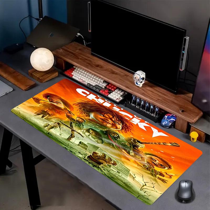 Bride of Chucky Print Mouse Pad, Anti‑Slip Desktop keyboard Mat, for PC Laptop Gaming Working Daily Use, Cool Festival Surprise Gift