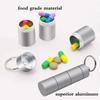 Mini Tragbar Aluminium Wasserdicht Pillendose Behälter Versiegelt 3 Mal Fächer Pro Tag Organizer Tablette Reise Medizin Vitamin Fischöl