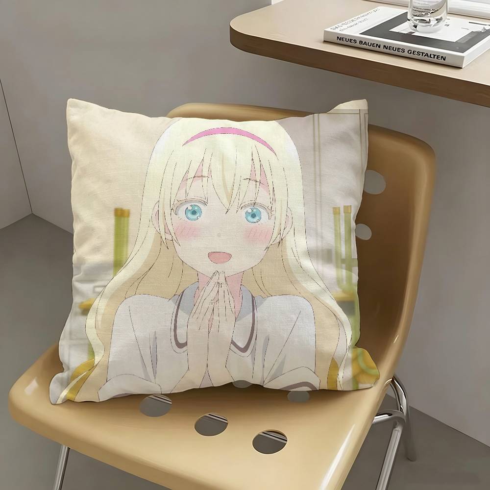 1pc Anime Asobi Asobase Characters Pillow Case Fashion Square Pillowcase Bedroom Sofa Room Ins Decoration Leisure
