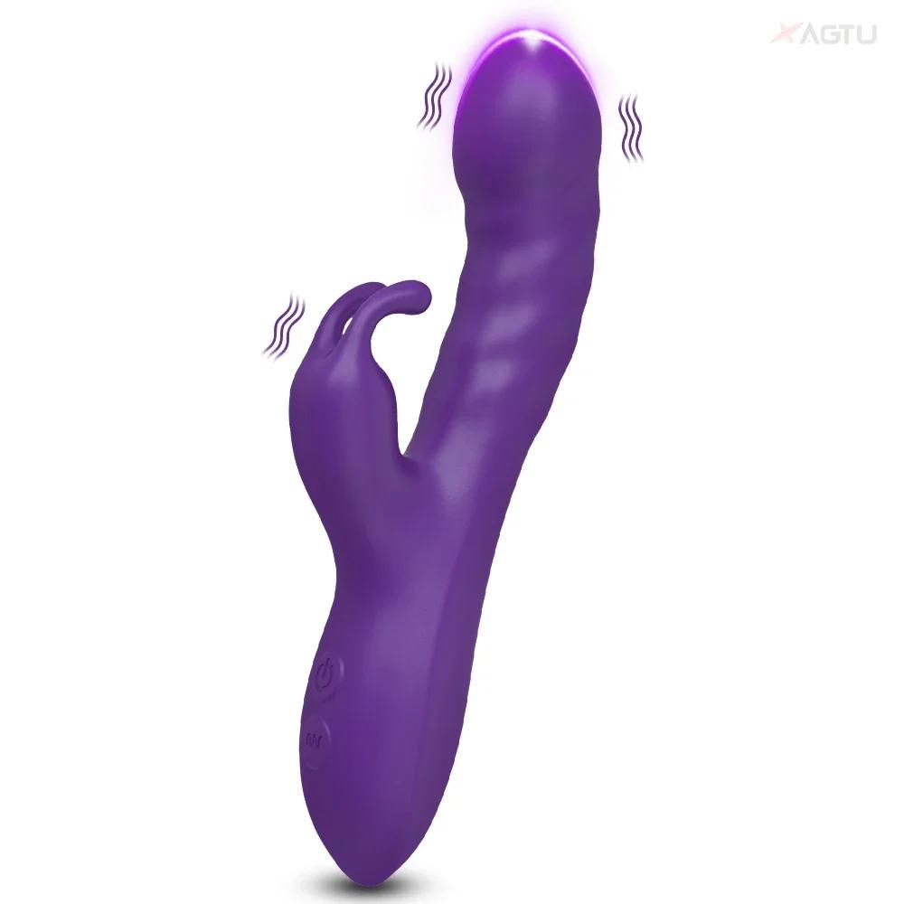 Rabbit Vibrator Women Panties Vibrator G-Spot Vagina Clitoris Dual Vibration Stimulator Female Masturbator Sex Toy for Women 18+