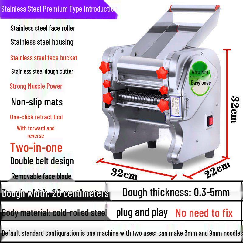 W pełni automatyczna elektryczna prasa do ciasta na makaron i pierogi ze stali nierdzewnej