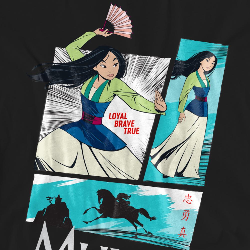 Mulan Unisexowy T-shirt z panelami akcji dla dorosłych