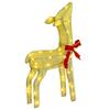 Reindeer Family Set of 3 Warm White Fabric 68 x 26 x 127 cm