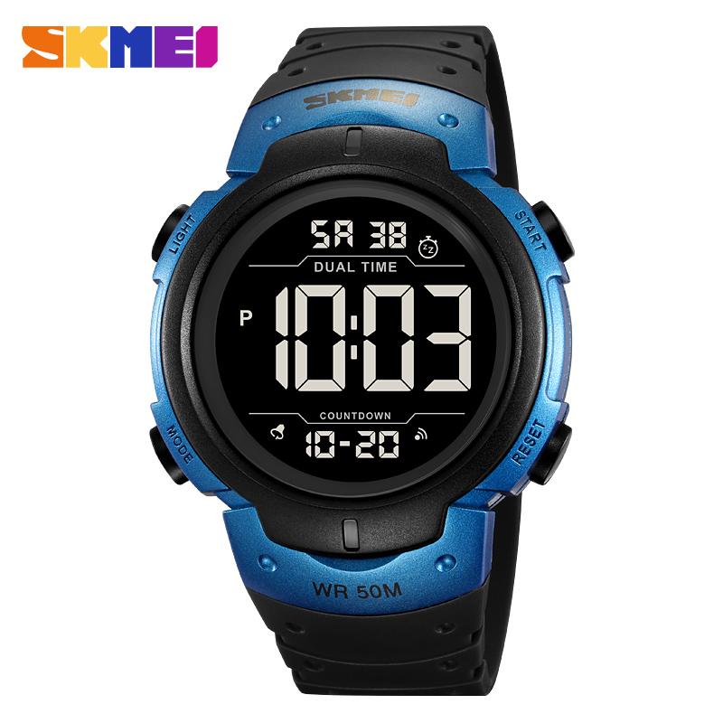 SKMEI 2304 Digital Watches for Man Sport Calendar Mens Wristwatch Luminous Big Dial 50M Waterproof Countdown Clock Reloj Hombre