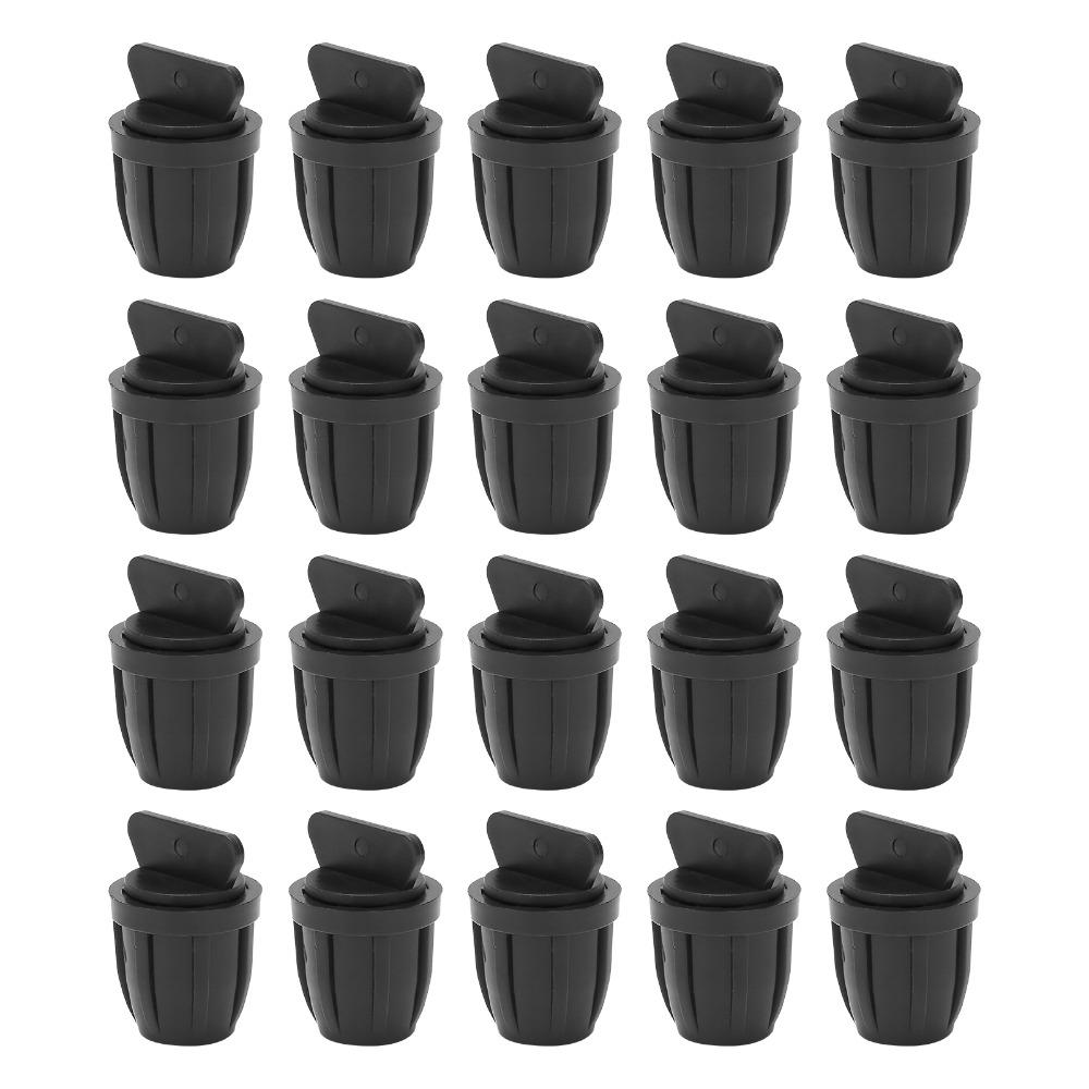 20 Stück ABS-Schlauch-Endstopfen Einfache Montage Dichtheitsfrei Bewässerungsarmaturen Schwarz 8mm/11mm Bewässerungsschlauch-Endstopfen Garten-Tropfband